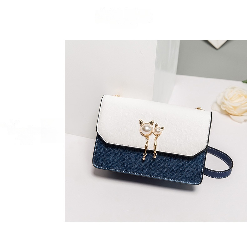 Ladies Crossbody Handbag with Pearl Chain Single Shoulder  Handbag